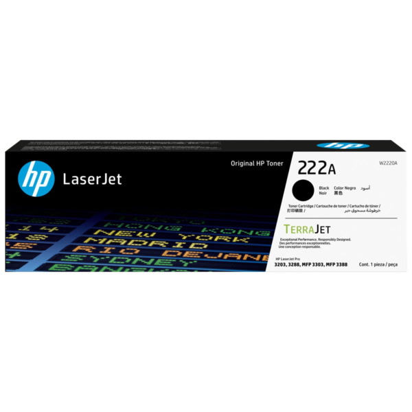 HP 222A Noir toner LaserJet authentique